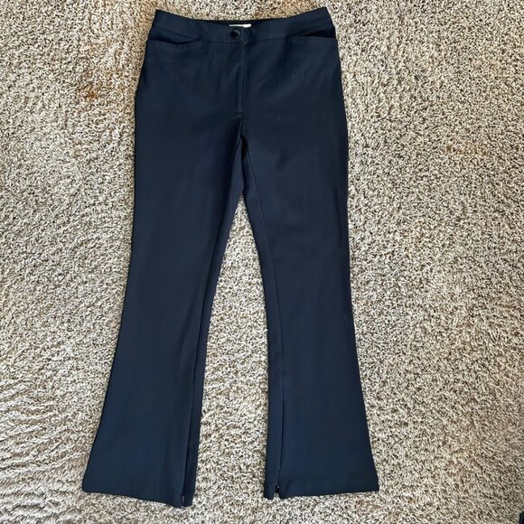 Anthropologie MAEVE Zip-to-Flare Black Pants in Size 4 Patch Pockets on Back - Picture 2 of 7
